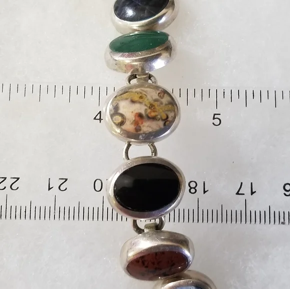 RARE Silpada Sterling Silver & Stone Bracelet